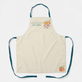 Fall Pumpkin Floral  – Personalized Autumn Schürze (Vorderseite)