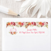 Fall Pumpkin Floral Pink & Gold Geburtstag (Insitu)