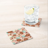 Fall Pumpkin Floral Rechteckiger Pappuntersetzer (Vor Ort)