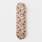 Fall Pumpkin Floral Skateboard (Vorderseite)
