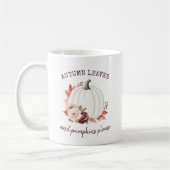 Fall Pumpkin Floral Watercolor Kaffeetasse (Links)