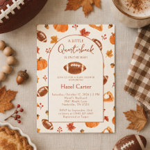 Fall Pumpkin Football Boy Quarterback Baby Shower