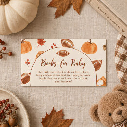 Fall Pumpkin Football Quarterback Books for Baby Mitteilungskarte