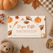 Fall Pumpkin Football Quarterback Diaper Raffle