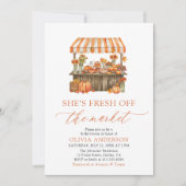 Fall Pumpkin Fresh off Market Brautparty Einladung (Vorderseite)