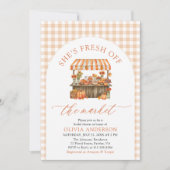 Fall Pumpkin Fresh off Market Brautparty Einladung (Vorderseite)