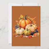 Fall Pumpkin Friendsgiving Dinner Einladung (Rückseite)