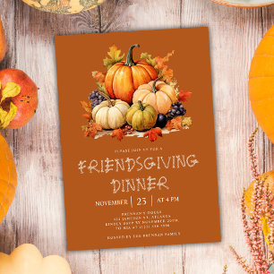 Fall Pumpkin Friendsgiving Dinner Einladung