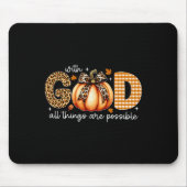 Fall Pumpkin für Frauen Jesus Christlichen Thanksg Mousepad (Vorne)