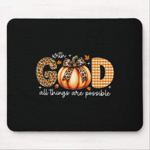 Fall Pumpkin für Frauen Jesus Christlichen Thanksg Mousepad