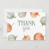 Fall Pumpkin Garden Dankeskarte (Vorderseite)