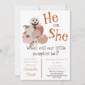 Fall Pumpkin Gender offenbaren Einladung (Vorderseite)