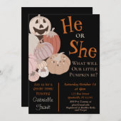 Fall Pumpkin Gender offenbaren Einladung (Vorne/Hinten)