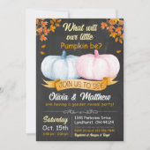 Fall Pumpkin Gender offenbaren Einladung Er oder s (Vorderseite)