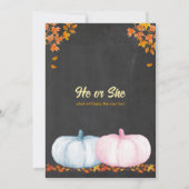 Fall Pumpkin Gender offenbaren Einladung Er oder s (Rückseite)