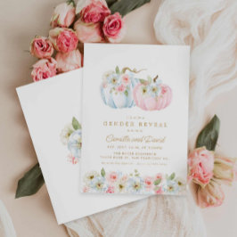 Fall Pumpkin Gender Reveal Baby Shower Einladung