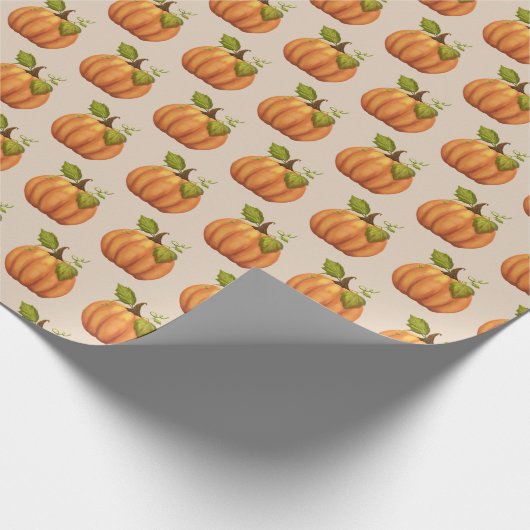 Fall Pumpkin Geschenk Wraf Halloween-Erntedank Geschenkpapier (Ecke)