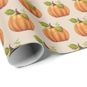Fall Pumpkin Geschenk Wraf Halloween-Erntedank Geschenkpapier (Rolleneckpunkt)