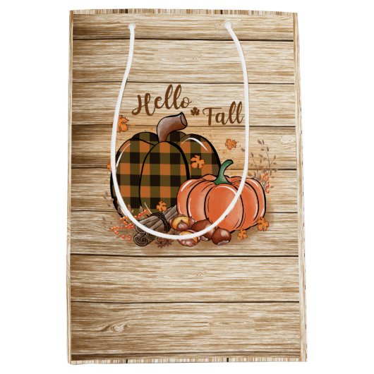 Fall Pumpkin-Geschenktasche Mittlere Geschenktüte (Vorderseite)