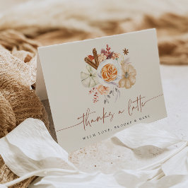 Fall Pumpkin Gewürz "Danke a Latte" Dankeskarte