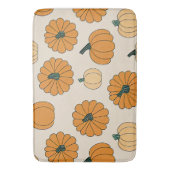 Fall Pumpkin Gewürz Halloween Erntedank Pumpkins Badematte (Vorderseite Vertikal)