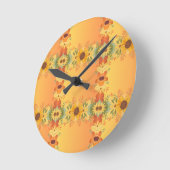 Fall Pumpkin Gewürz Halloween Erntedank Pumpkins Runde Wanduhr (Winkel)