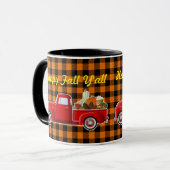 Fall Pumpkin Gewürz Latte Little Red Truck Tasse (Vorderseite Links)