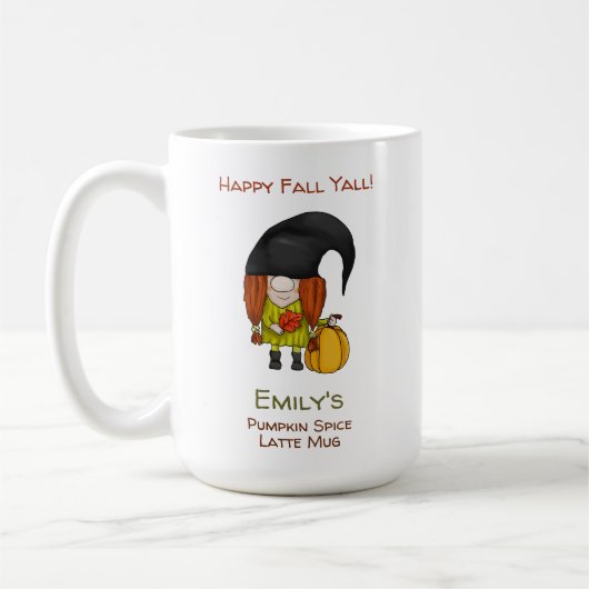 Fall Pumpkin Gewürz Personalisiert Kaffeetasse (Links)