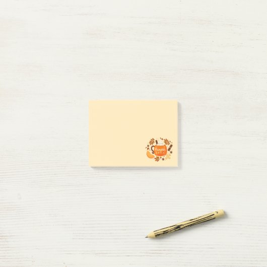 Fall Pumpkin Gewürz Post-It Notes Klebezettel (Auf Schreibtisch)