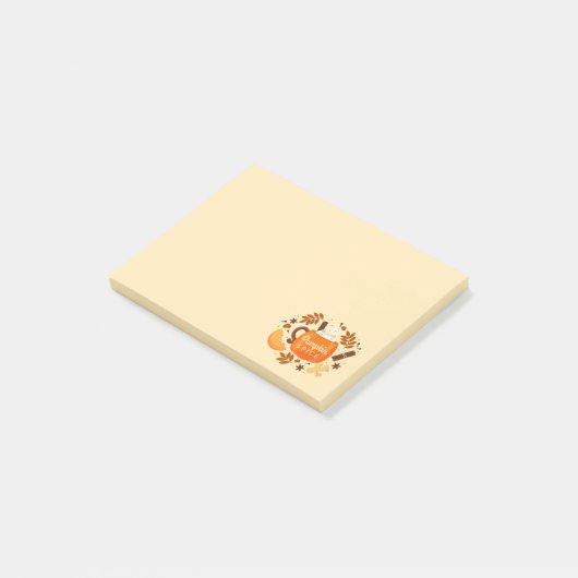 Fall Pumpkin Gewürz Post-It Notes Klebezettel (angewinkelt)