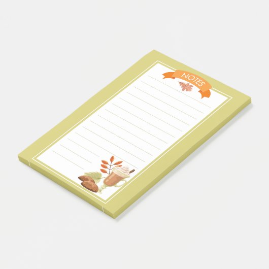 Fall Pumpkin Gewürz Post-It Notes Klebezettel (angewinkelt)