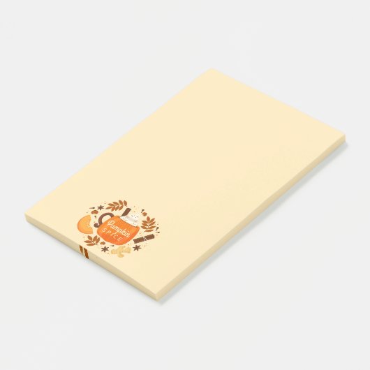 Fall Pumpkin Gewürz Post-It Notes Klebezettel (angewinkelt)