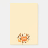 Fall Pumpkin Gewürz Post-It Notes Klebezettel (Vorderseite)