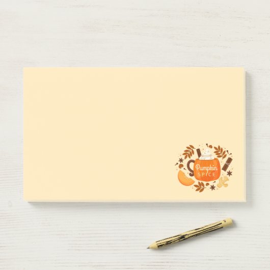 Fall Pumpkin Gewürz Post-It Notes Klebezettel (Auf Schreibtisch)