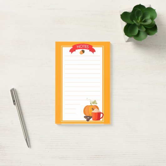 Fall Pumpkin Gewürz Post-It Notes Klebezettel (Büro)