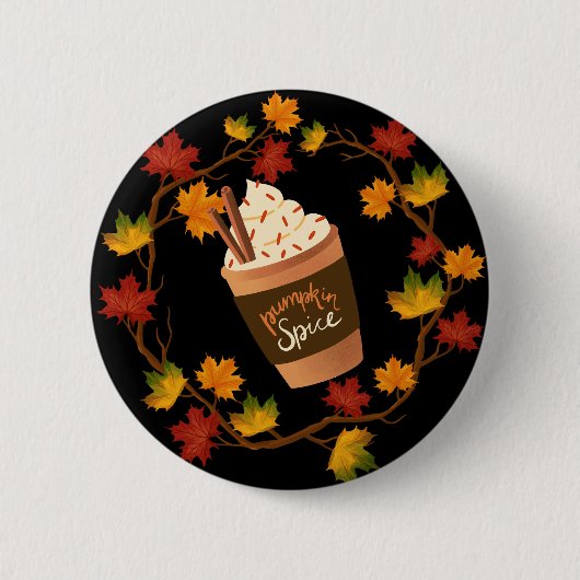 Fall Pumpkin Gewürzkaffee - HerbstLatte Button (Vorderseite)