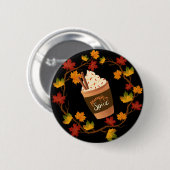 Fall Pumpkin Gewürzkaffee - HerbstLatte Button (Vorne & Hinten)