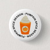 Fall "Pumpkin Gewürzsaison" Button (Vorderseite)