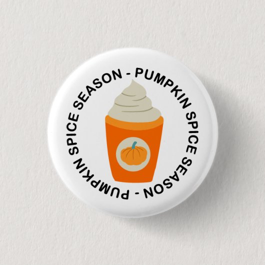 Fall "Pumpkin Gewürzsaison" Button (Vorderseite)