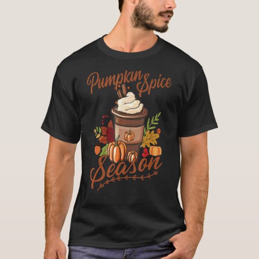 Fall Pumpkin Gewürzsaison Kaffee Pumpkin Thanksgiv T-Shirt (Vorderseite)