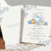 Fall Pumpkin GInger Jar Chinoiserie Brautparty Einladung