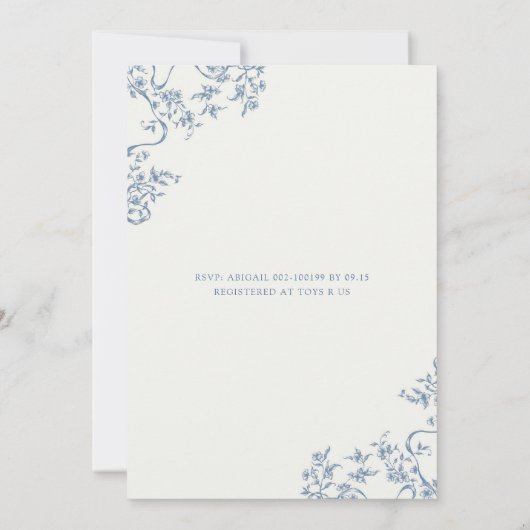 Fall Pumpkin GInger Jar Chinoiserie Brautparty Einladung (Rückseite)