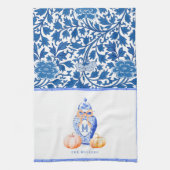 Fall Pumpkin | Ginger Jar Monogram Geschirrtuch (Vertikal)