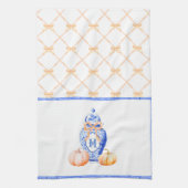 Fall Pumpkin | Ginger Jar Monogram Geschirrtuch (Vertikal)