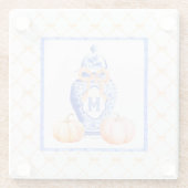 Fall Pumpkin | Ginger Jar Monogram Glasuntersetzer (Rückseite)