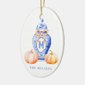 Fall Pumpkin | Ginger Jar Monogram Keramik Ornament (Links)