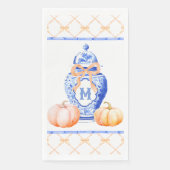 Fall Pumpkin | Ginger Jar Monogram Serviette (Vorderseite)