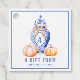 Fall Pumpkin | Ginger Jar Personalisiert Geschenkanhänger