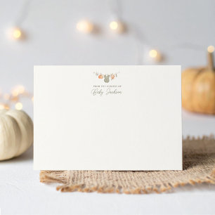 Fall Pumpkin Girl Baby Kleidung Babydusche Dankeskarte