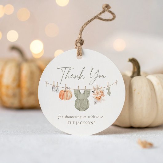 Fall Pumpkin Girl Baby Kleidung Babydusche Geschenkanhänger